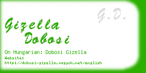 gizella dobosi business card